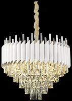 Люстра подвесная Cartuccia WE138.12.003 Wertmark прозрачная белая на 12 ламп, основание золотое в стиле классический Люстра подвесная Cartuccia WE138.12.003 Wertmark прозрачная белая на 12 ламп, основание золотое в стиле классический